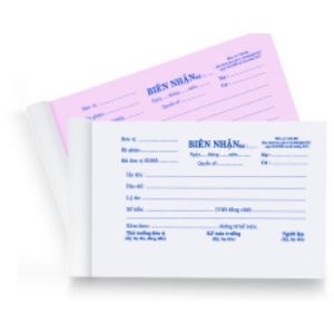 Giấy Biên Nhận 2 liên, 100 tờ