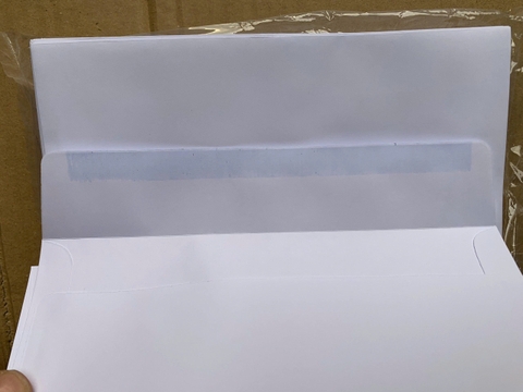 Bao thư trắng 12 x 22 cm có keo