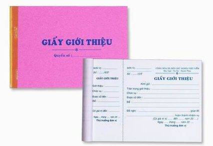 Giấy giới thiệu 13x19 cm