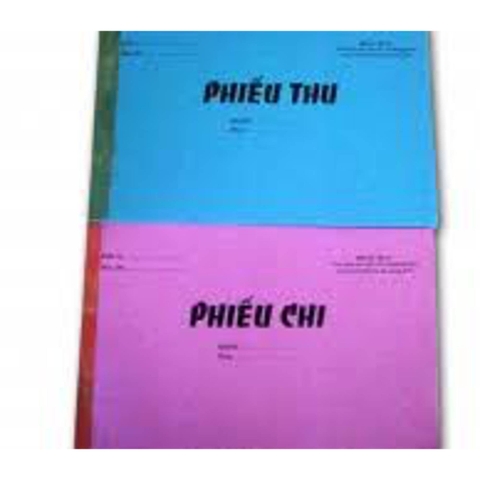 Phiếu Thu/ Chi 1 liên, 13x19 giấy Pelure, 80 tờ