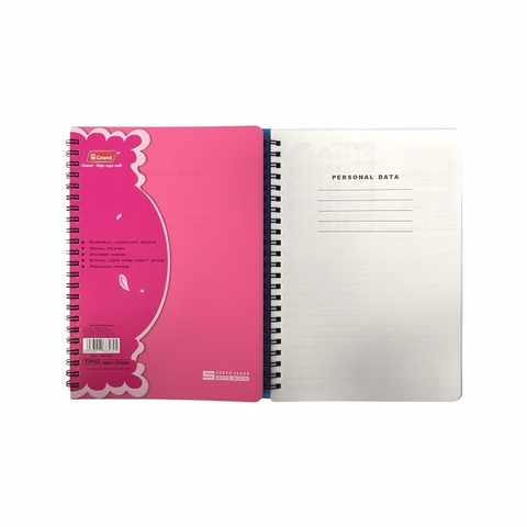Sổ lò xo bìa nhựa Pgrand - 140 trang