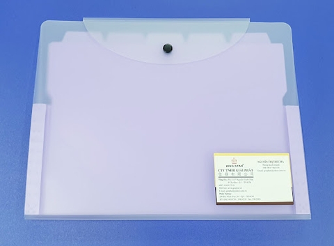 Bìa nhựa 6 ngăn nút kiểu King Star