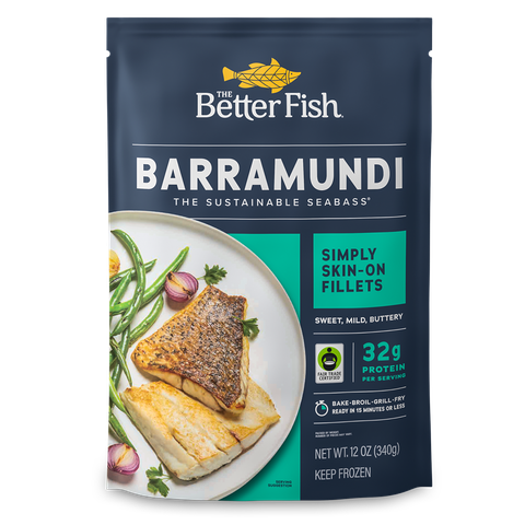 Cá Vược TheBetterFish Phile Còn Da túi340g