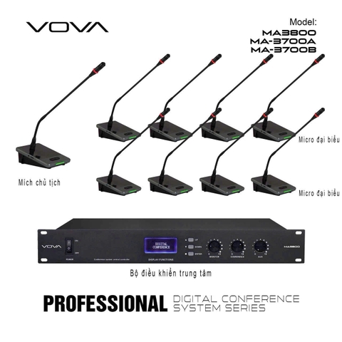 Bộ Micro Hội Nghị Không Dây Vova MA3800
