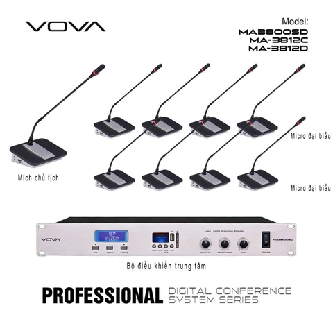 Bộ Micro Hội Nghị Không Dây Vova MA3800SD