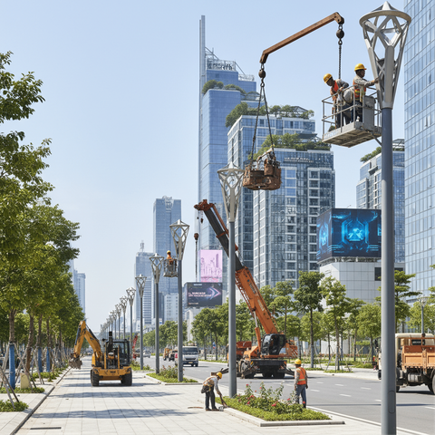 Đầu Cột Đèn Trang Trí Gang Đúc ZALAA - Tinh Hoa Kiến Trúc