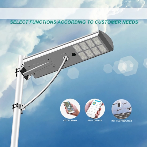Đèn Đường Năng Lượng Mặt Trời Thông Minh IOT ZALAA AIO-BJ08P-60W Cao Cấp