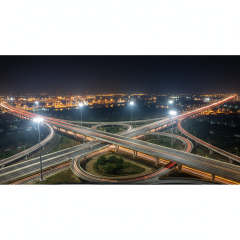 Cột Thép Công Suất Lớn ZALAA High Mast 14m-40m Chính Hãng