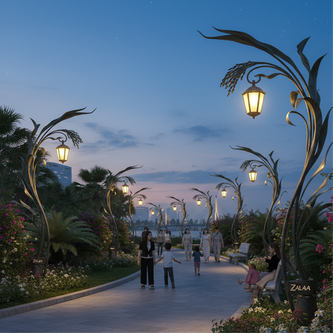 Cần Đèn, Tay Vươn Cột Đèn Mạ Kẽm ZALAA - Đơn, Đôi, Trang Trí