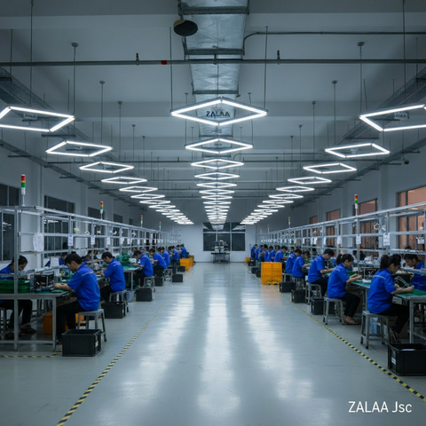 Giải Pháp Chiếu Sáng Công Nghiệp Thông Minh ZALAA (Tiết Kiệm 90%)