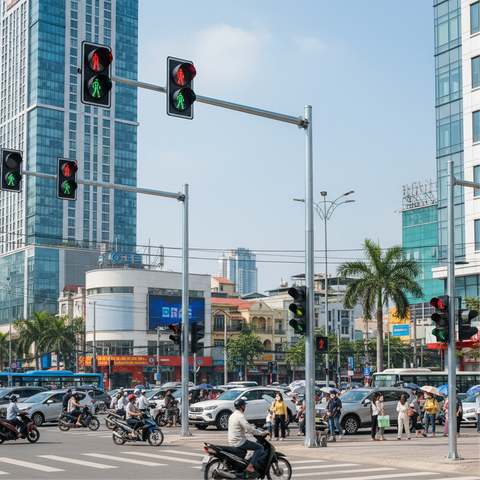 Đèn Tín Hiệu Giao Thông ZALAA Chuẩn TCVN, Bền Bỉ & An Toàn