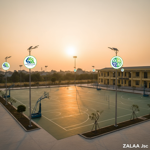 Đèn LED Sân Đa Năng Trường Học ZALAA Chống Va Đập, An Toàn