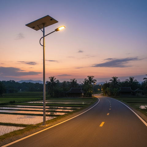 Cột Đèn Đường Năng Lượng Mặt Trời ZALAA Chính Hãng, Bền Bỉ