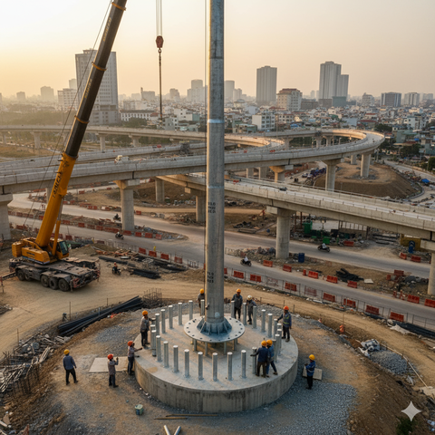 Bulông Móng & Đế Cột Đèn ZALAA Chính Hãng, Cường Lực Cao