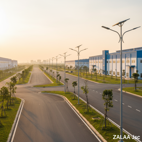 Cột Đèn Năng Lượng Mặt Trời ZALAA - Giải Pháp Chiếu Sáng Bền Vững