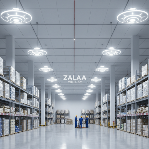 Đèn Highbay UFO ZALAA 100W-250W Chiếu Sáng Nhà Xưởng, Kho Bãi