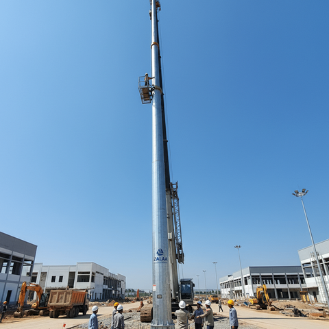 Cột Đèn Cao Áp ZALAA Chiếu Sáng Công Cộng - Thép Mạ Kẽm Bền Bỉ