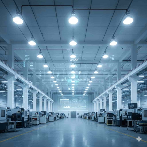 Giải Pháp Chiếu Sáng Công Nghiệp Thông Minh ZALAA | Nhà Xưởng 4.0
