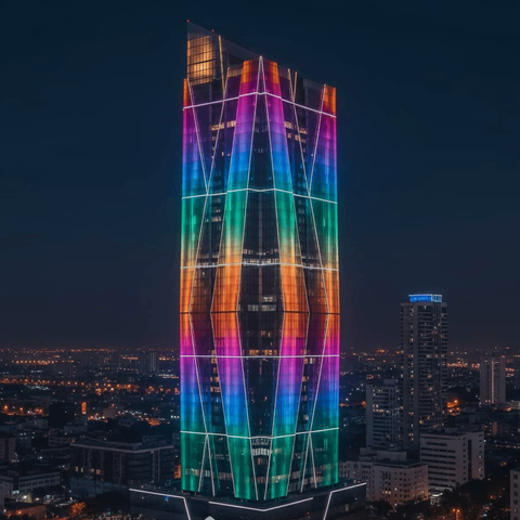 Giải Pháp Chiếu Sáng Mặt Dựng Tòa Nhà ZALAA (Facade Lighting)
