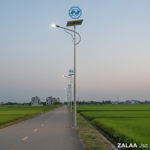 Cột Đèn Năng Lượng Mặt Trời ZALAA - Giải Pháp Chiếu Sáng Bền Vững
