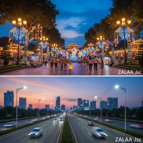 Đèn Đường LED Dự Án OEM Công Suất Tùy Chỉnh ZALAA