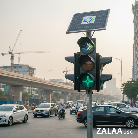 Đèn Tín Hiệu Giao Thông Di Động NLMT ZALAA Chính Hãng