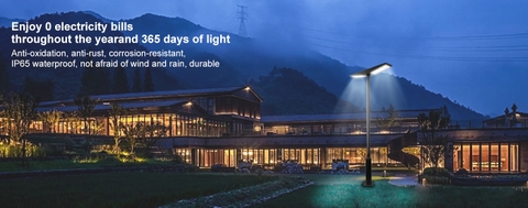 Đèn Đường Năng Lượng Mặt Trời ZALAA ZL-GH 640 LED Chống Nước IP65