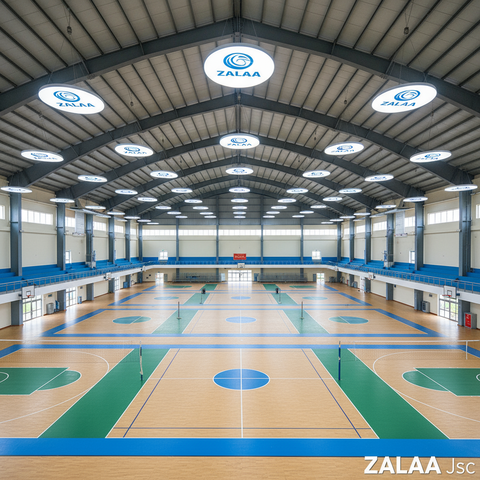 Đèn LED Sân Đa Năng Chống Va Đập ZALAA Cho Trường Học