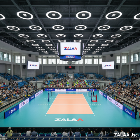 Đèn LED Sân Bóng Rổ, Bóng Chuyền ZALAA Chống Chói, Va Đập