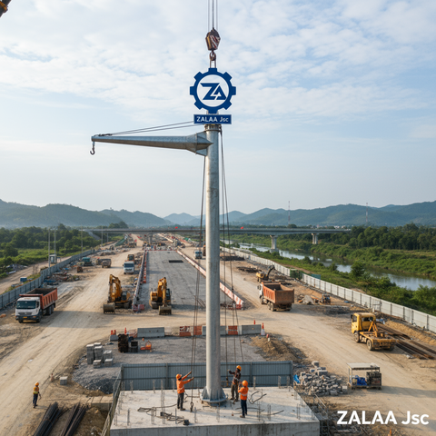 Cột Đèn Tín Hiệu Giao Thông ZALAA (Thép Mạ Kẽm, Cần Vươn)