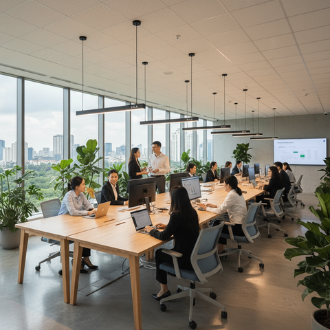 Đèn Thả Linear Văn Phòng ZALAA Chống Chói UGR<19 Hiện Đại