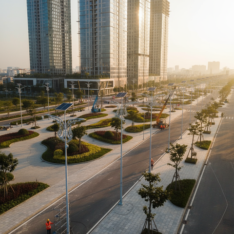 Cột Đèn Chiếu Sáng Công Viên ZALAA | Thép Mạ Kẽm, Bền Bỉ