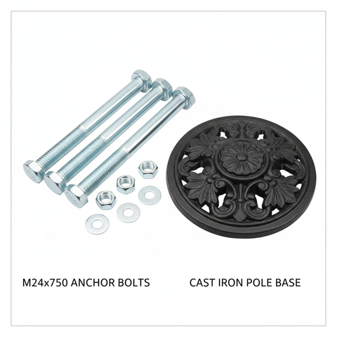 Bulông Móng & Đế Cột Đèn ZALAA Chính Hãng, Cường Lực Cao