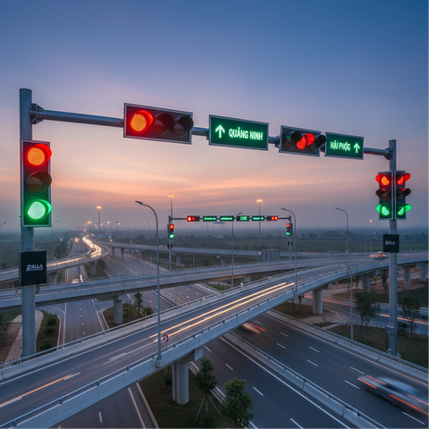 Đèn Tín Hiệu Giao Thông ZALAA Chuẩn TCVN, Bền Bỉ & An Toàn