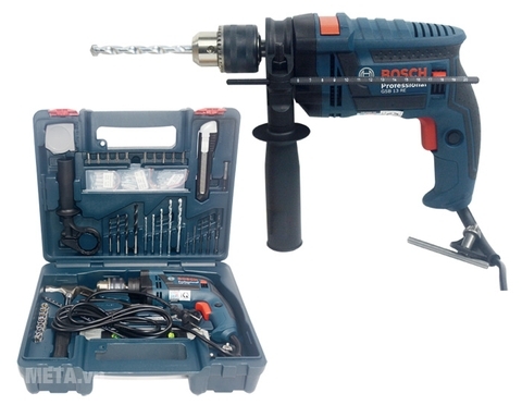Máy khoan động lực Bosch GSB 13 RE (gồm bộ set 100 món)