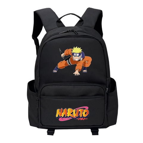 Balo nam nữ TROY VICKY họa tiết NARUTO, chất vải bố trượt nước chống thấm, size 42 x 30cm ngăn đựng laptop chống sốc