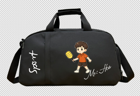 IN TÊN + LOGO THEO YÊU CẦU Túi trống thể thao du lịch HUNTER có ngăn đựng giày riêng. Vải bố pvc chống thấm