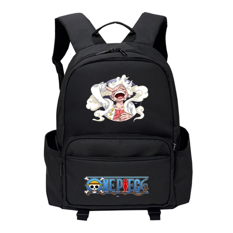 Balo nam nữ TROY VICKY họa tiết ONEPIECE LUFFY, chất vải bố trượt nước chống thấm, size 42 x 30cm ngăn đựng laptop chống sốc