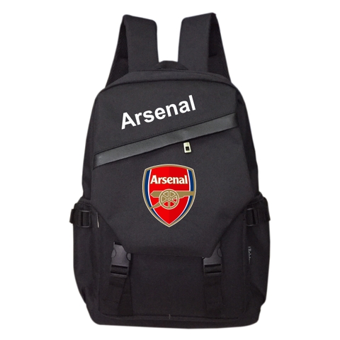 Balo du lịch thể thao TROY phối nắp khóa xéo họa tiết logo câu lạc bộ bóng đá chất vải bố chống thấm