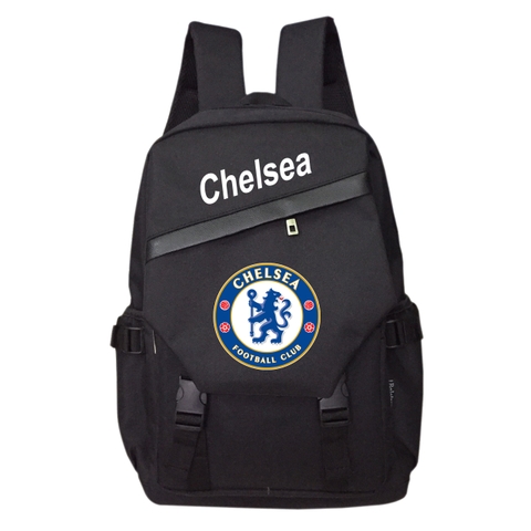 Balo du lịch thể thao TROY phối nắp khóa xéo họa tiết logo câu lạc bộ bóng đá chất vải bố chống thấm