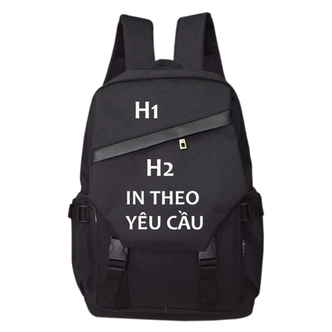 Balo du lịch thể thao TROY phối nắp khóa xéo họa tiết logo câu lạc bộ bóng đá chất vải bố chống thấm
