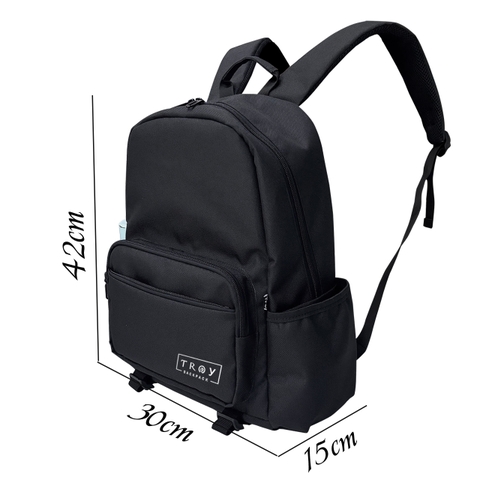 Balo nam nữ TROY VICKY họa tiết ONEPIECE LUFFY, chất vải bố trượt nước chống thấm, size 42 x 30cm ngăn đựng laptop chống sốc