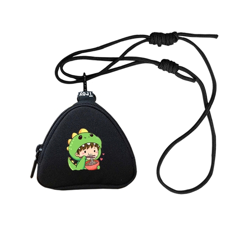 Ví móc khóa, ví mini đựng tiền TROY REC HỌA TIẾT đựng thẻ, phụ kiện,.. [ kèm dây đeo ], size 11 x 10 x 3cm