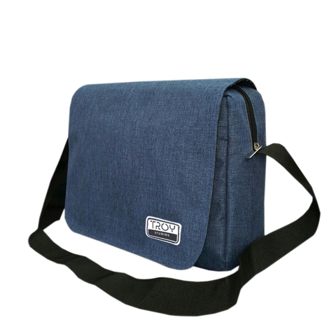 Cặp đeo chéo nam TROY Classic 4 màu lựa chọn, size 35 x 24cm đựng vừa A4, vải bố pvc chống thấm