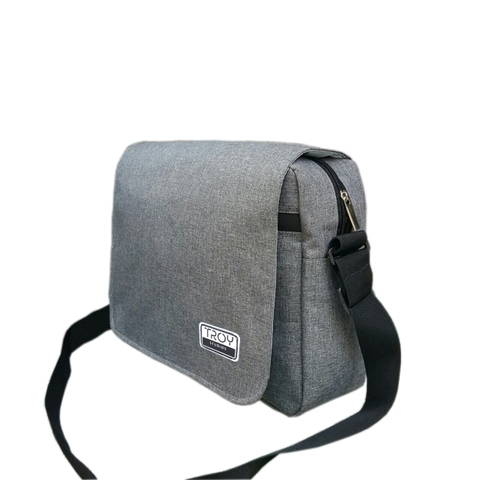 Cặp đeo chéo nam TROY Classic 4 màu lựa chọn, size 35 x 24cm đựng vừa A4, vải bố pvc chống thấm