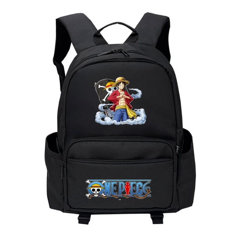 Balo nam nữ TROY VICKY họa tiết ONEPIECE LUFFY, chất vải bố trượt nước chống thấm, size 42 x 30cm ngăn đựng laptop chống sốc