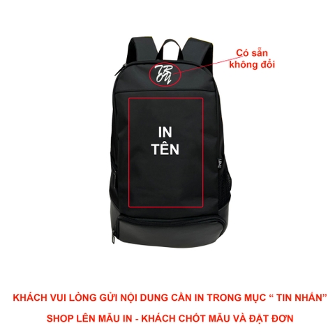 IN TÊN - LOGO THEO YC - HERA Balo thể thao bóng đá, cầu lông, pickleball, ngăn đựng giày size 43 x 30 x 18cm, vải bố pvc chống thấm