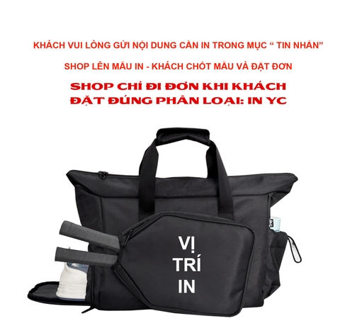 IN TÊN + LOGO THEO YÊU CẦU - TETHYS Túi thể thao đựng vợt pickleball ngăn riêng đựng giày IN TÊN + LOGO
