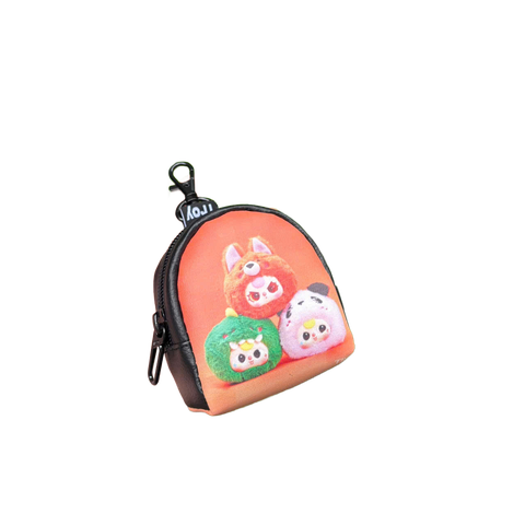 Ví móc khóa TROY OVAL-S đựng tiền lẻ đồ dùng cá nhân nhỏ gọn có chọn hình