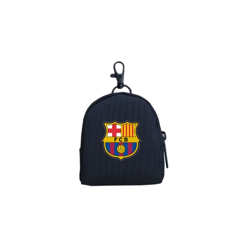 Ví móc khóa TROY OVAL đựng tiền lẻ, phụ kiện tai nghe,. chất vải bố pvc chống thấm, size 9 x 7 x 4cm